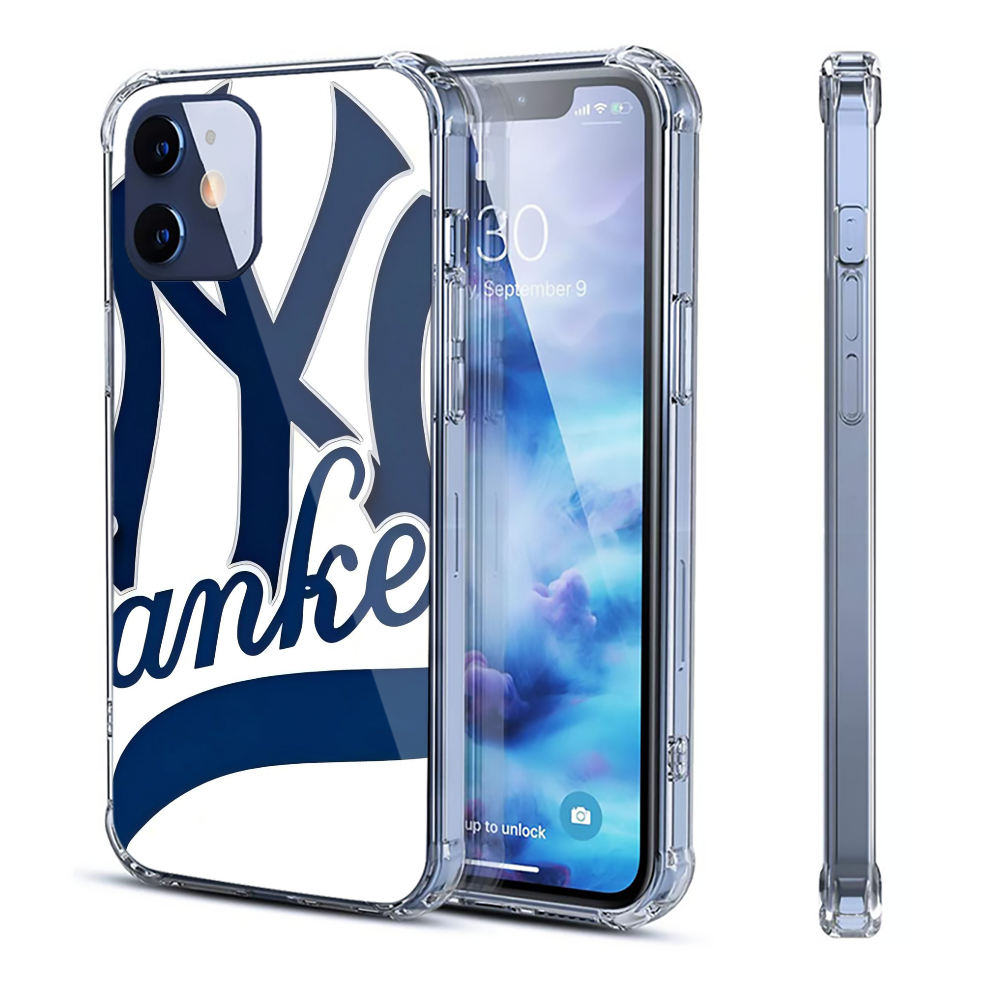 New York Yankees 116 Clear IPhone 12 Case – Soft TPU With UV Print – Enhanced Drop Protection, Precise Fit, Anti-Fingerprint, Customizable Design, Scratch-Resistant, Yellow-Resistant